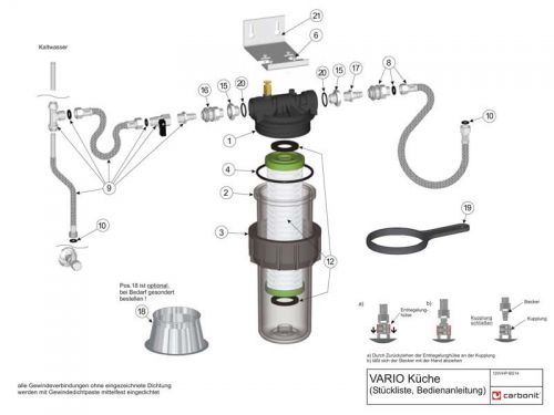 Carbonit Vario Hp Kitchen Filter Variante C Water Filter