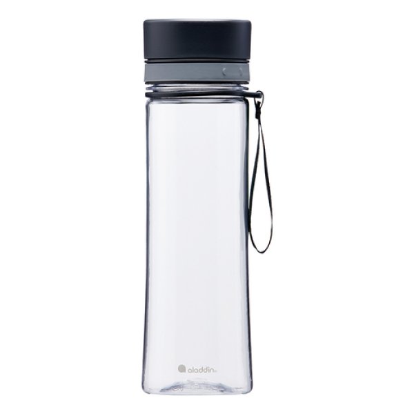 Trinkflasche AVEO 0,6L Clear aus hochwertigem Tritan, Deckel aus PP (Polypropylen), Dichtungen aus Silikon