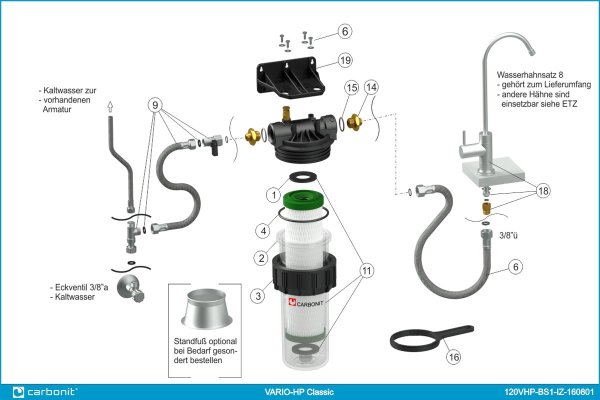 Carbonit Vario Calssic trinkwasserfilter